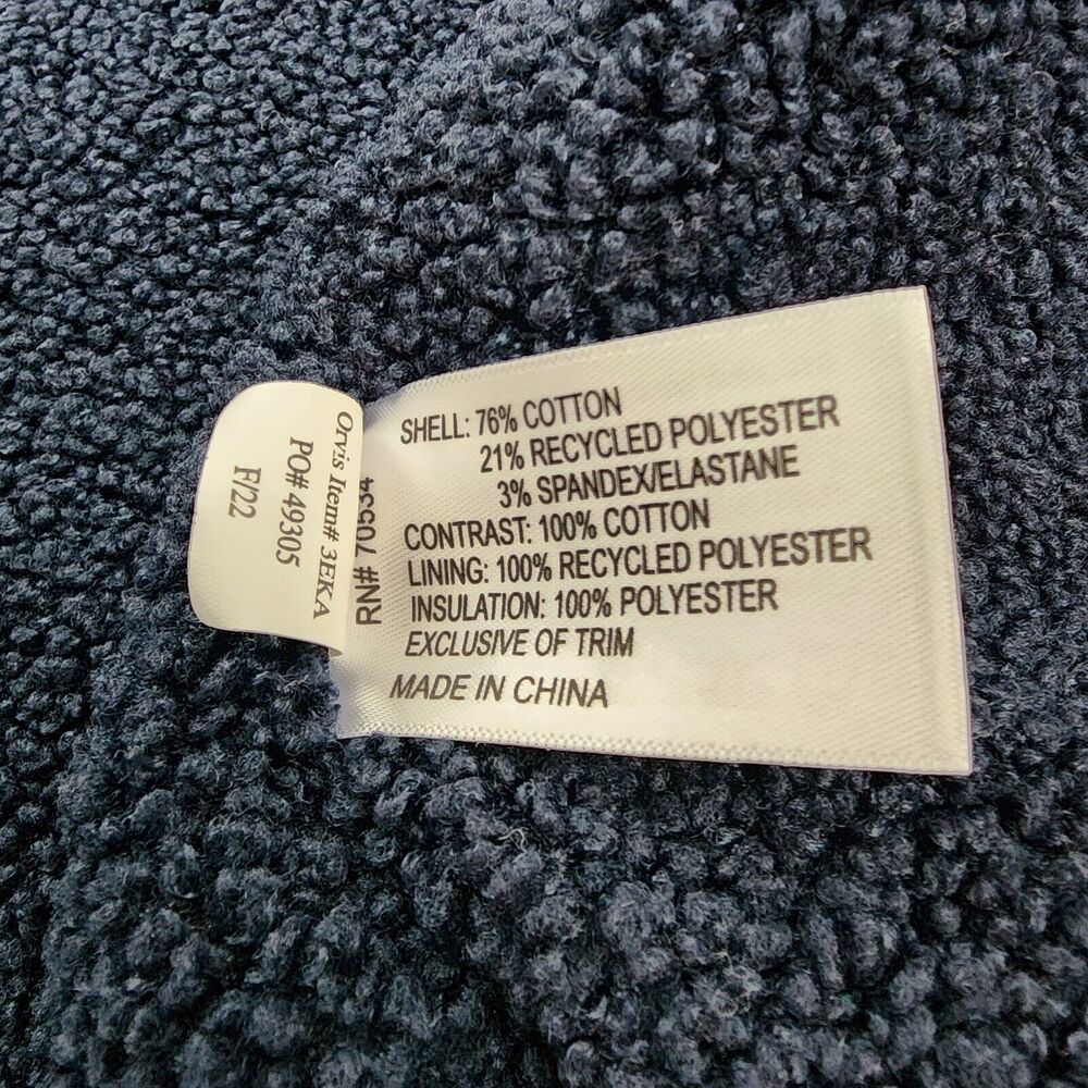 Orvis Shirt Womens Small Blue Green Plaid Fleece Lined Snap Shacket Elbow Patch - Picture 16 of 16